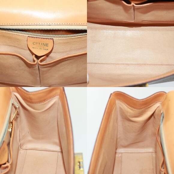 CELINE Macadam Canvas Hand Bag Pvc Brown - Picture 12 of 13